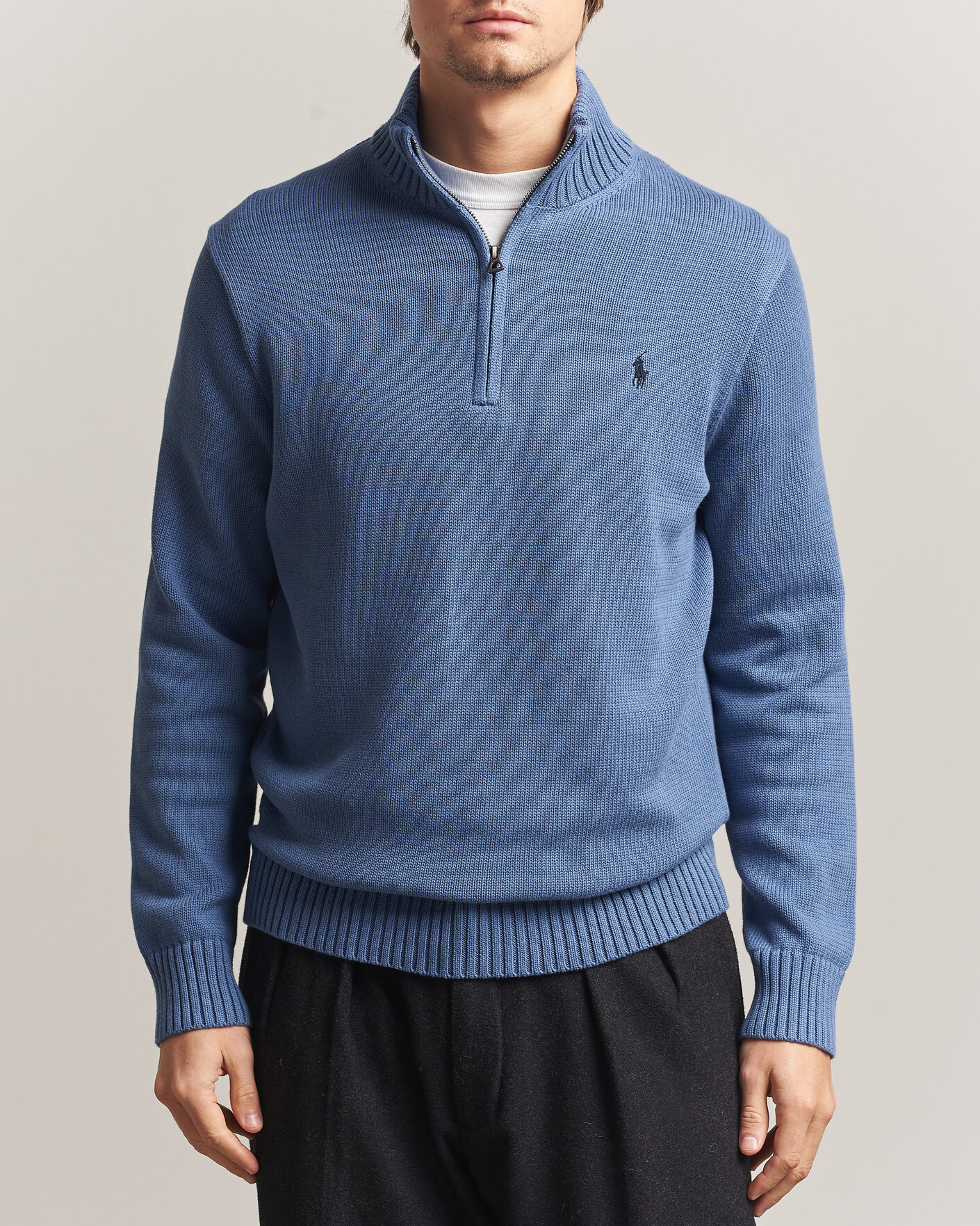 Mies | Puserot | Polo Ralph Lauren | Cotton Half Zip Carson Blue