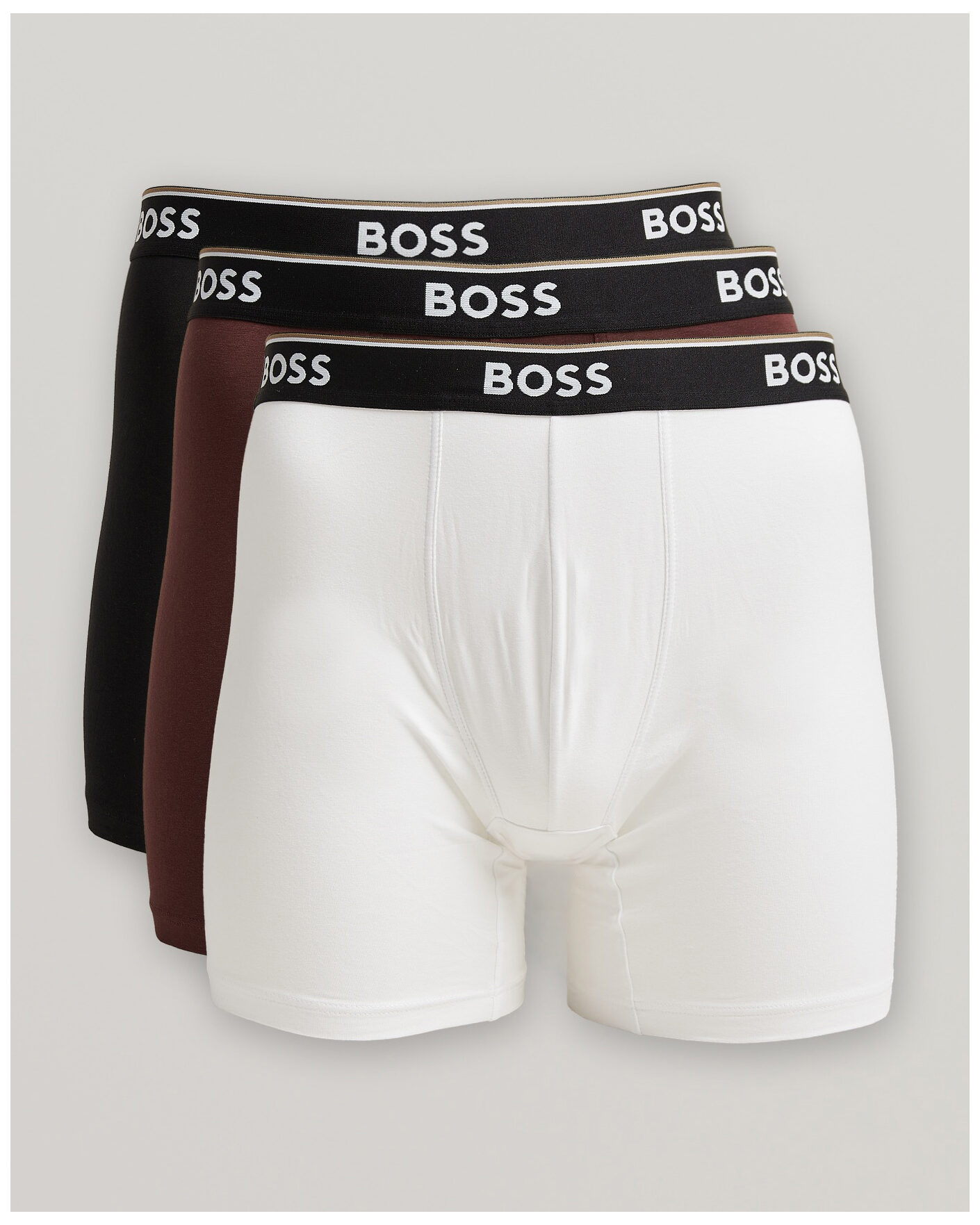 Mies | Alusvaatteet | BOSS BLACK | 3-Pack Long Leg Boxer Burgundy/White/Black
