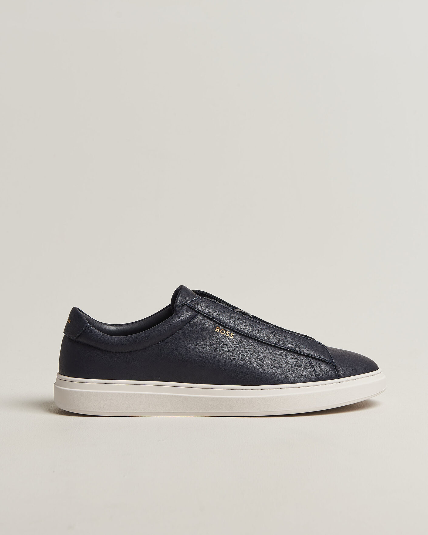 Mies | Tennarit | BOSS BLACK | Kieran Leather Sneaker Dark Blue