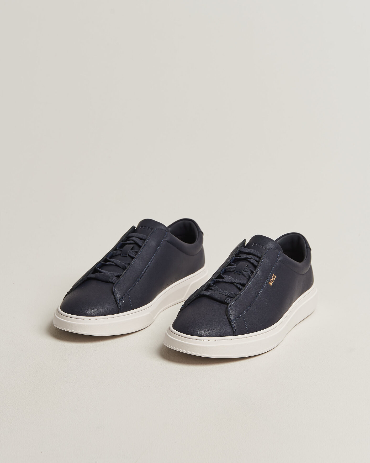 Mies | Tennarit | BOSS BLACK | Kieran Leather Sneaker Dark Blue