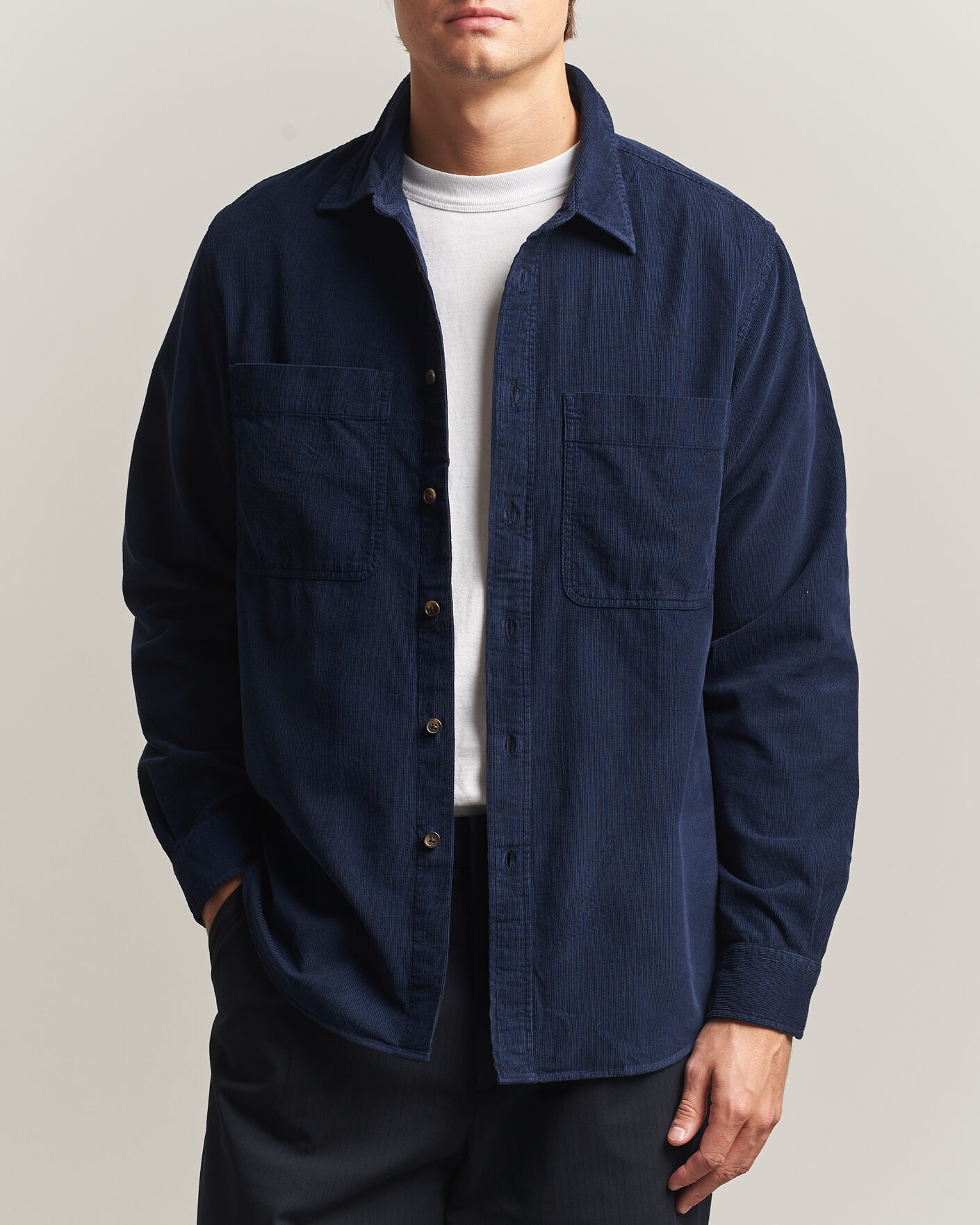 Mies | Kauluspaidat | PS Paul Smith | Casual Fit Corduroy Shirt Navy