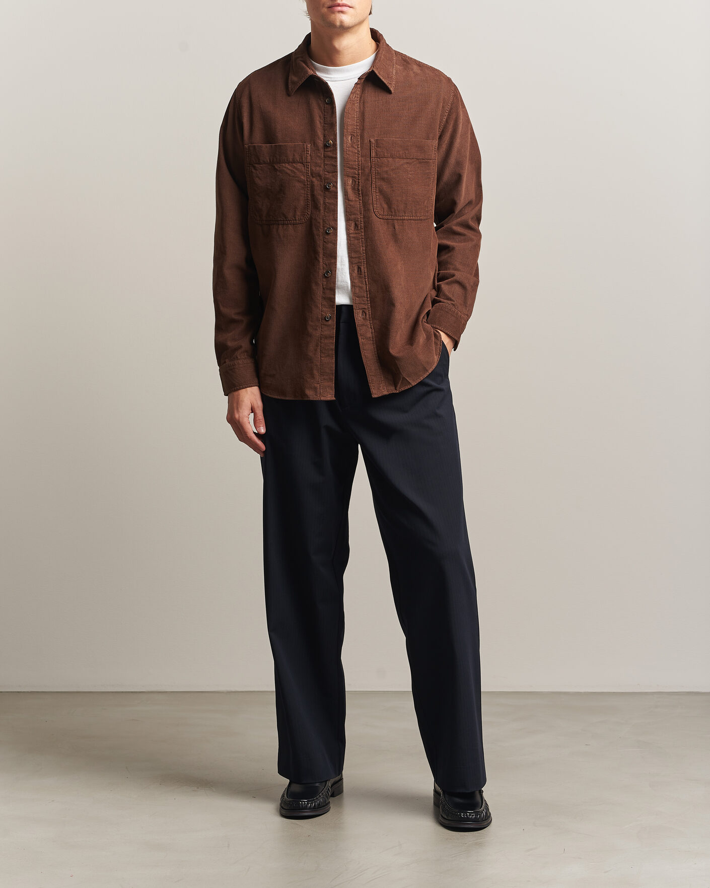 Mies | Kauluspaidat | PS Paul Smith | Casual Fit Corduroy Shirt Brown