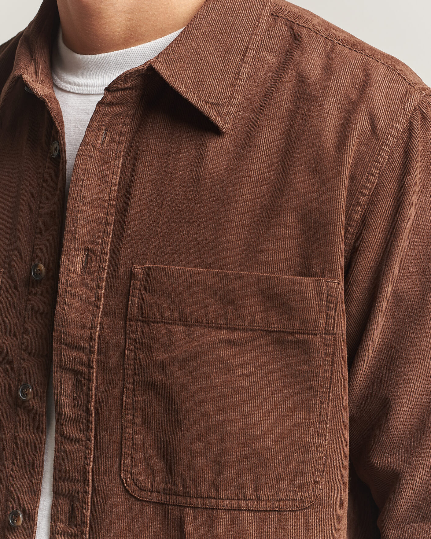 Mies | Kauluspaidat | PS Paul Smith | Casual Fit Corduroy Shirt Brown
