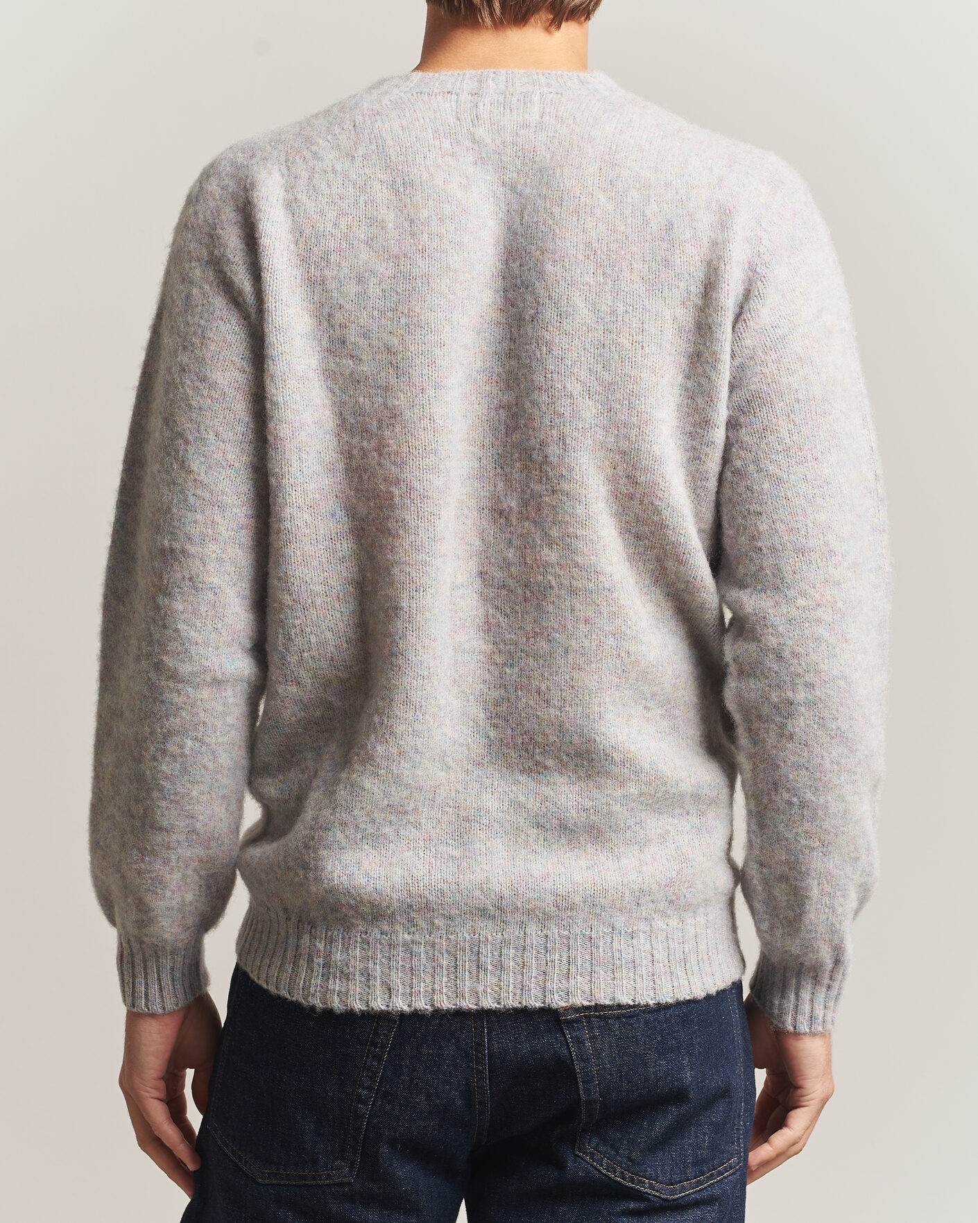 Mies | Puserot | Harley Of Scotland | Brushed Supersoft Lambswool Crewneck Aurora