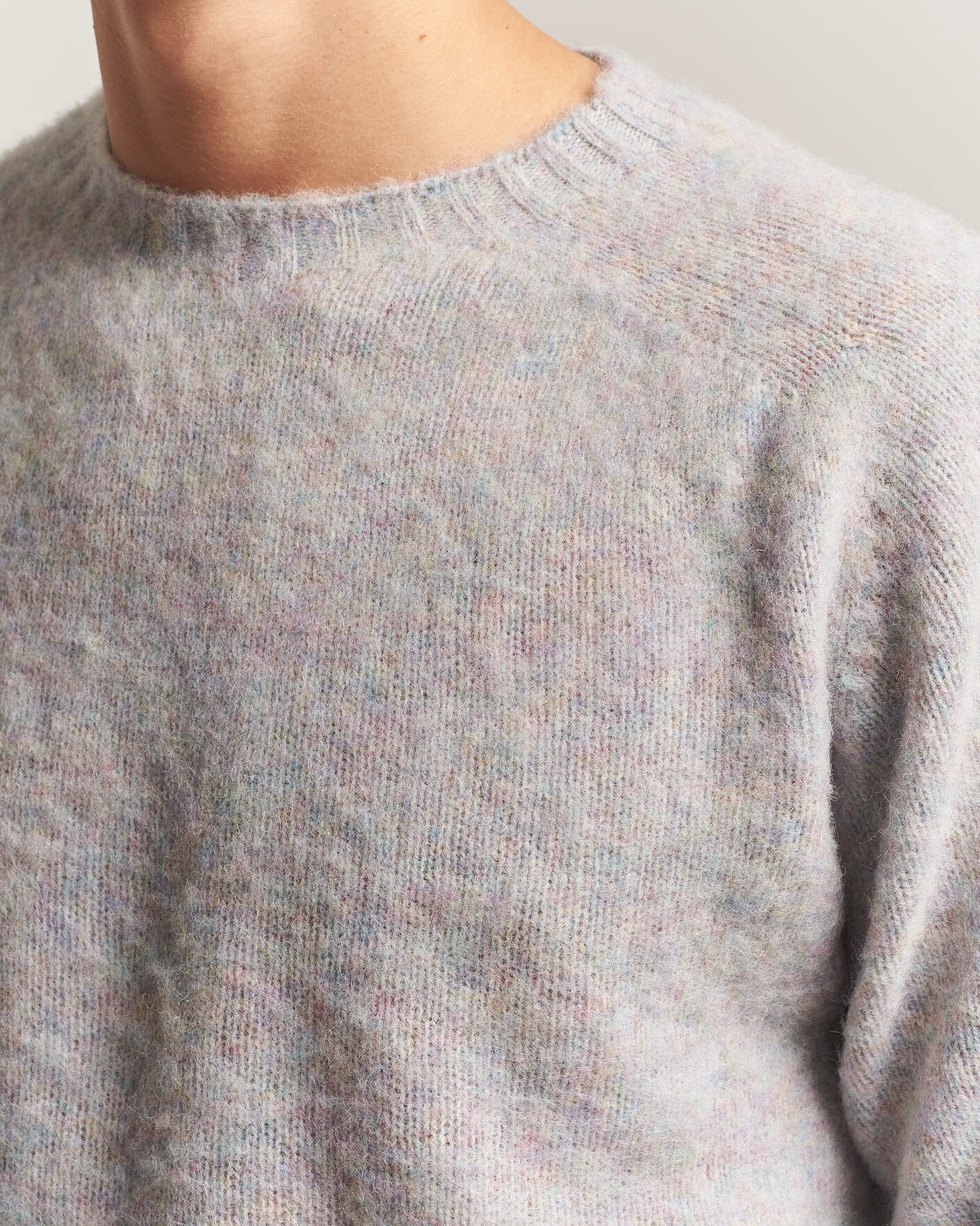Mies | Puserot | Harley Of Scotland | Brushed Supersoft Lambswool Crewneck Aurora