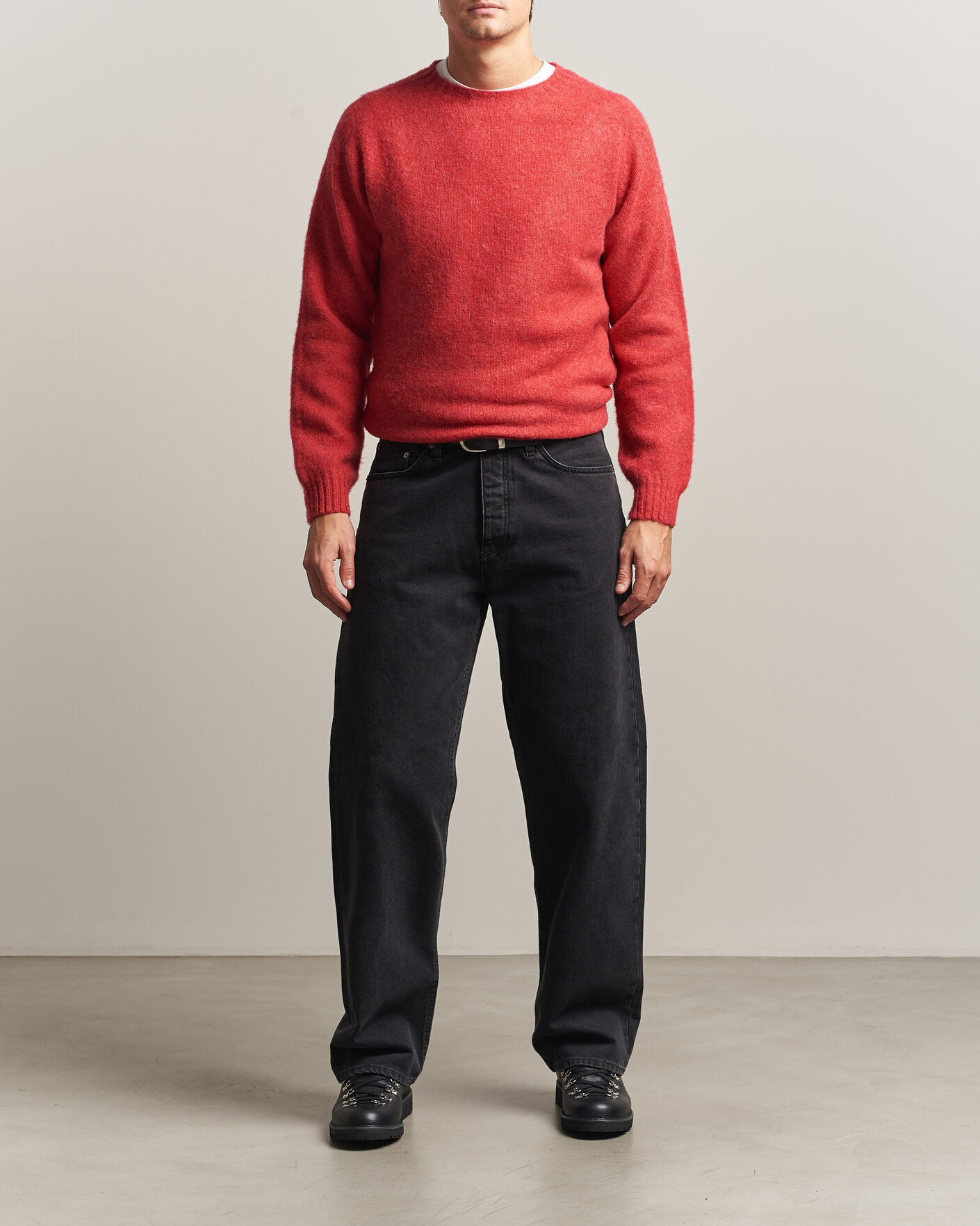 Mies | Puserot | Harley Of Scotland | Brushed Supersoft Lambswool Crewneck Damask