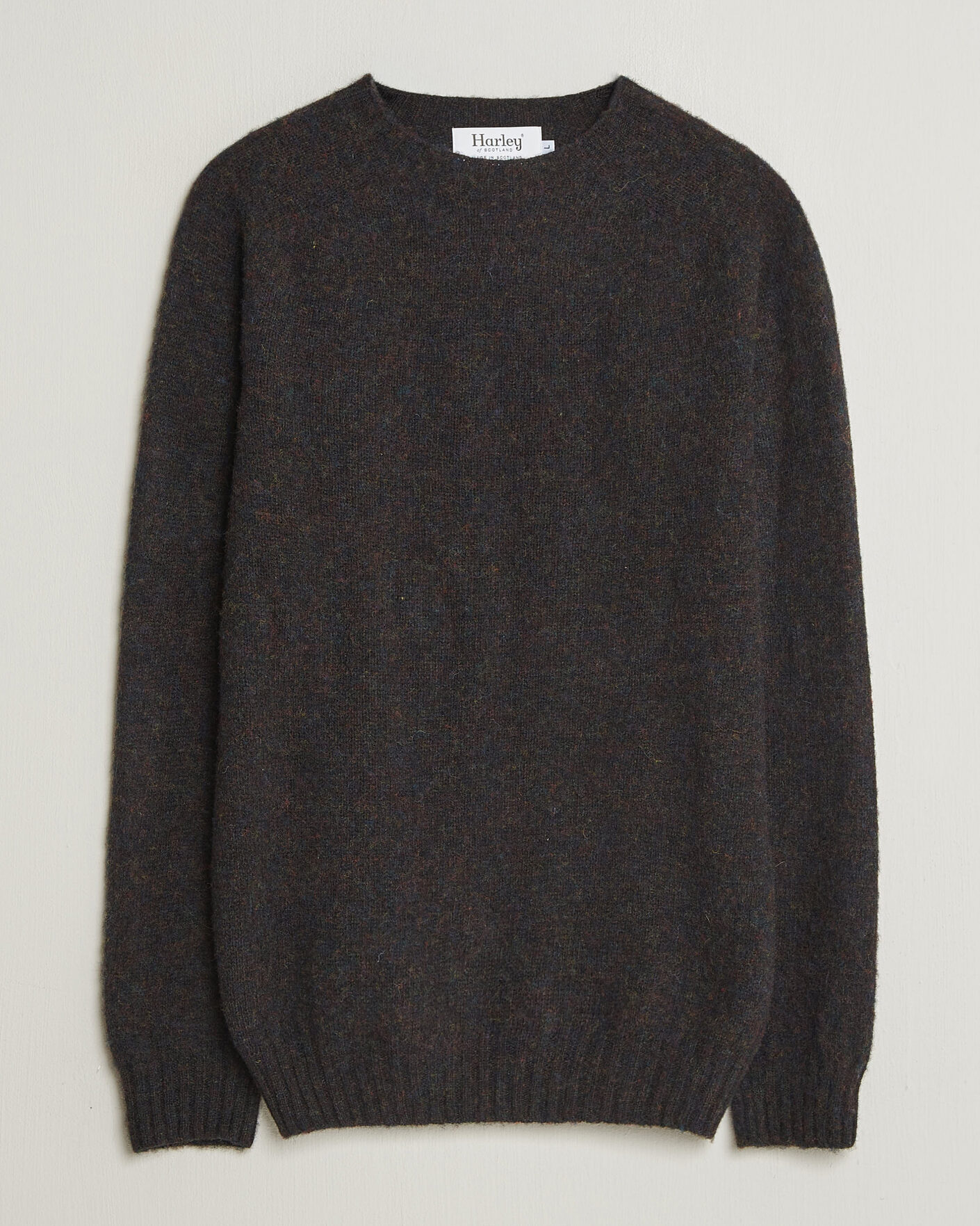 Mies | Puserot | Harley Of Scotland | Brushed Supersoft Lambswool Crewneck Volcano