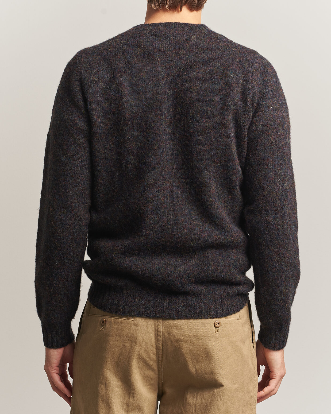 Mies | Puserot | Harley Of Scotland | Brushed Supersoft Lambswool Crewneck Volcano