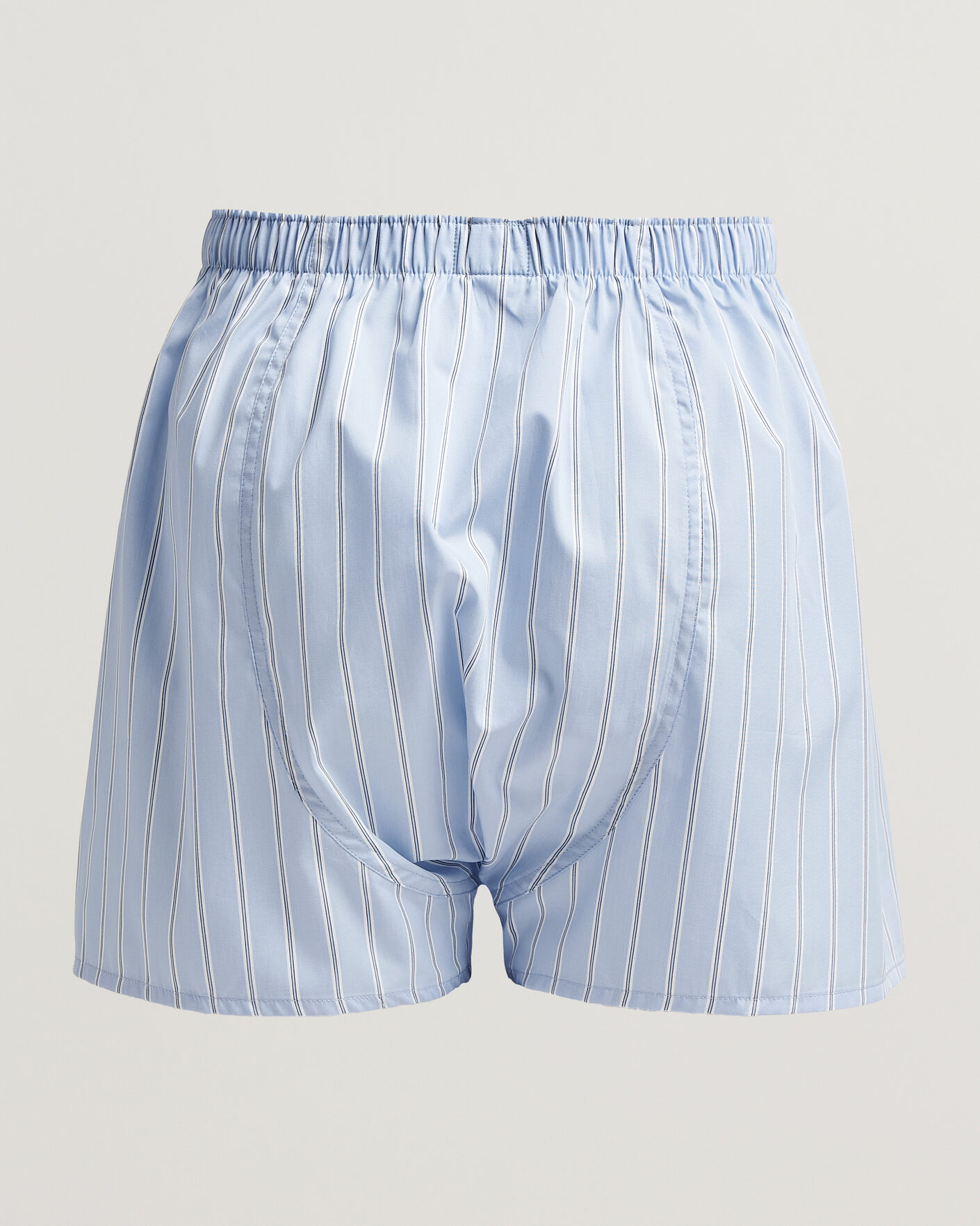 Mies | Alusvaatteet | Sunspel | Classic Woven Cotton Boxer Shorts Blue Wide Stripe