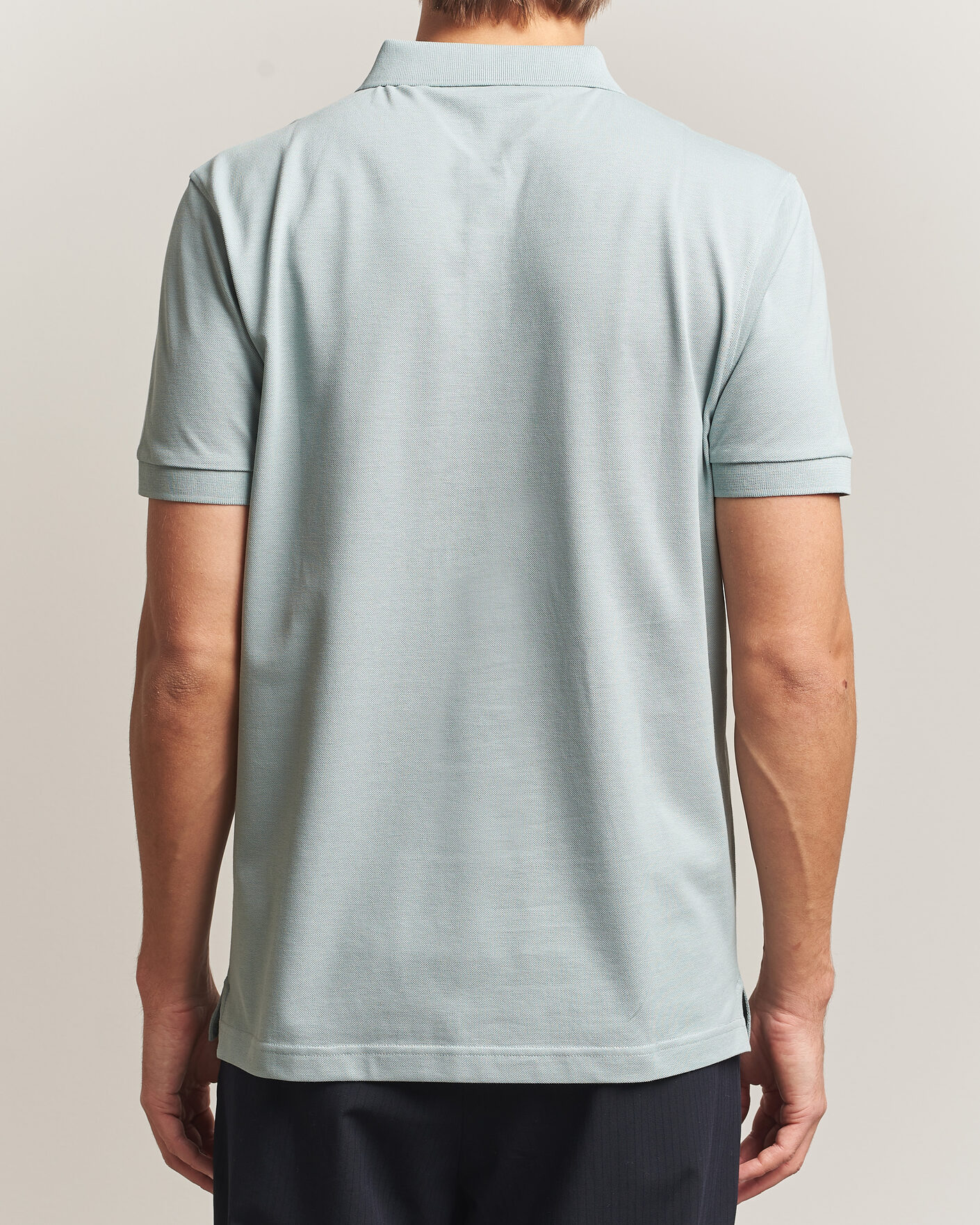 Mies | Pikeet | Sunspel | Short Sleeve Pique Polo Light Green