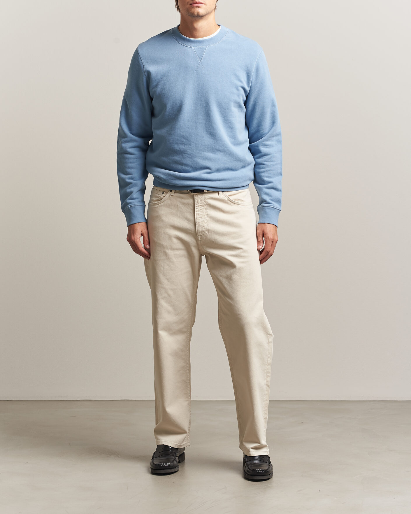 Mies | Puserot | Sunspel | Loopback Sweatshirt Studio Blue