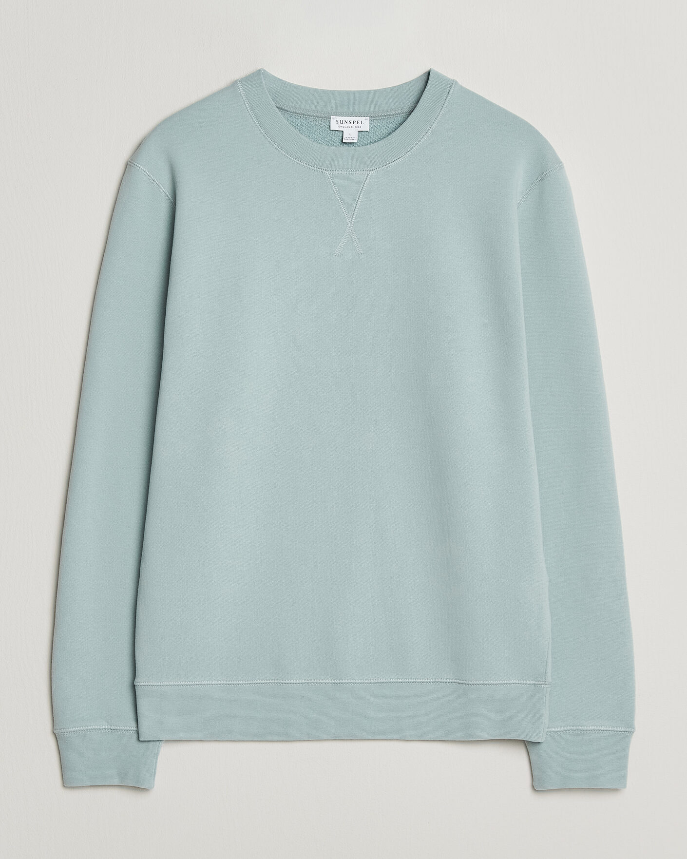 Mies | Puserot | Sunspel | Loopback Sweatshirt Light Green