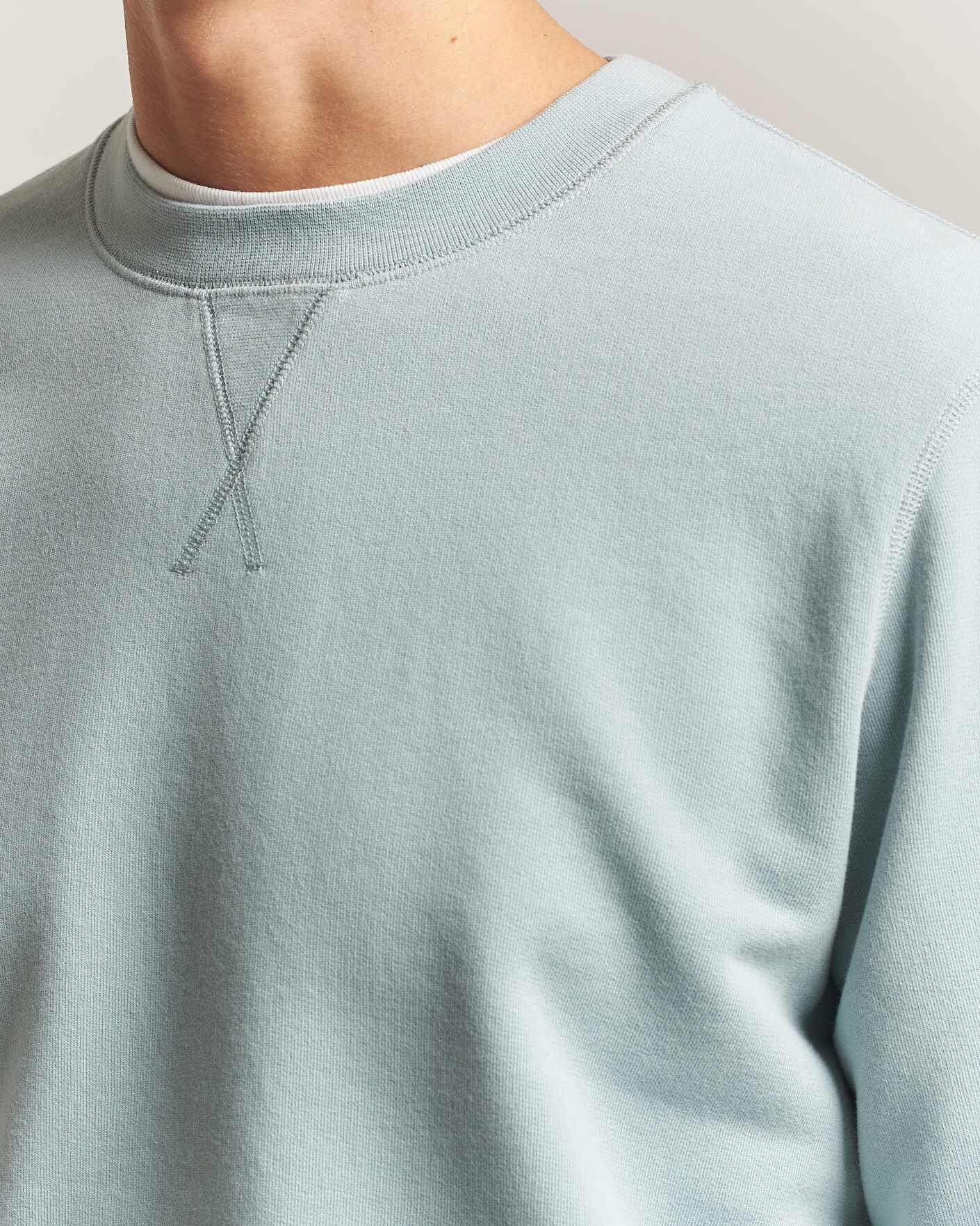 Mies | Puserot | Sunspel | Loopback Sweatshirt Light Green