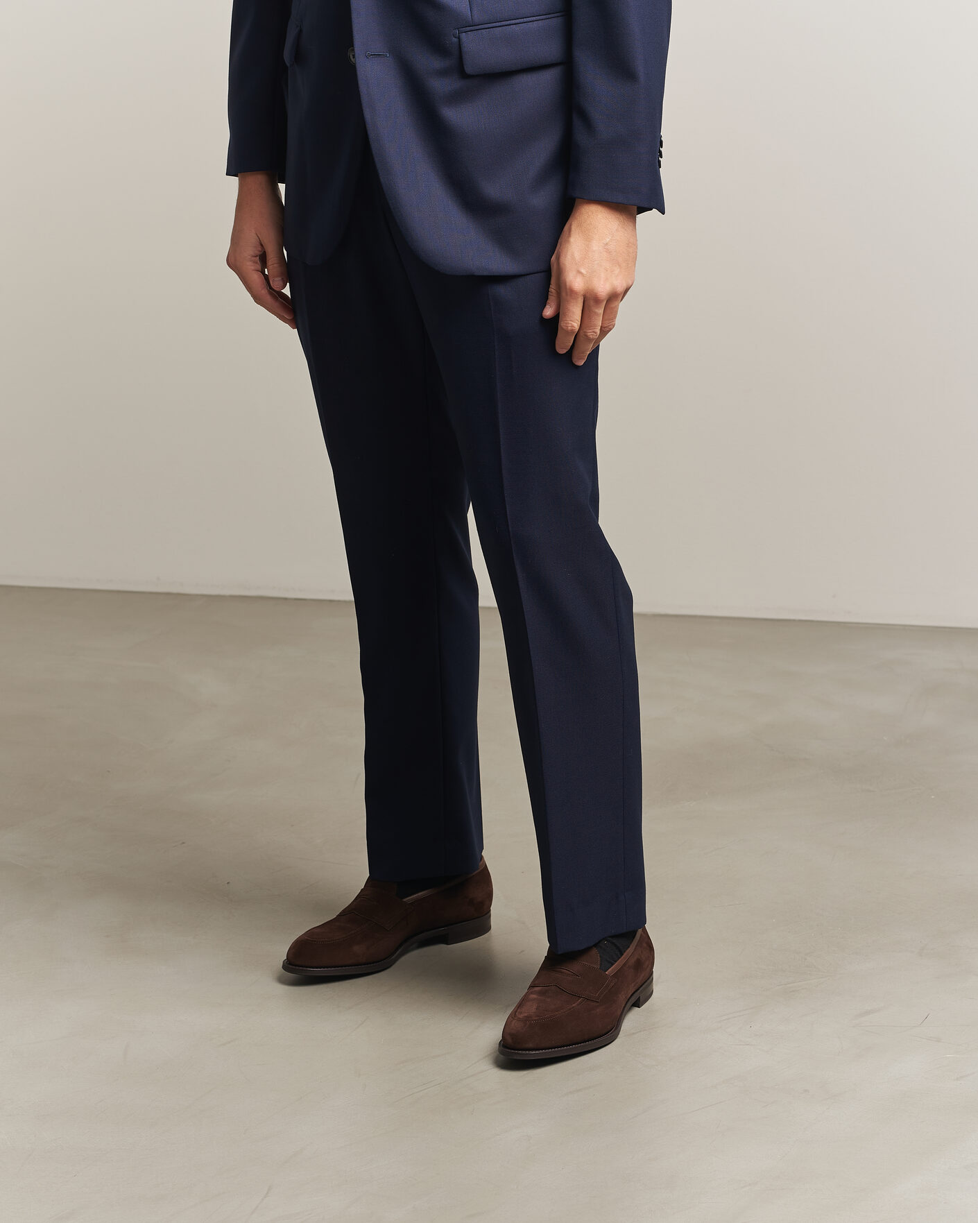 Mies | Loaferit | Edward Green | Piccadilly Penny Loafer Mink Suede