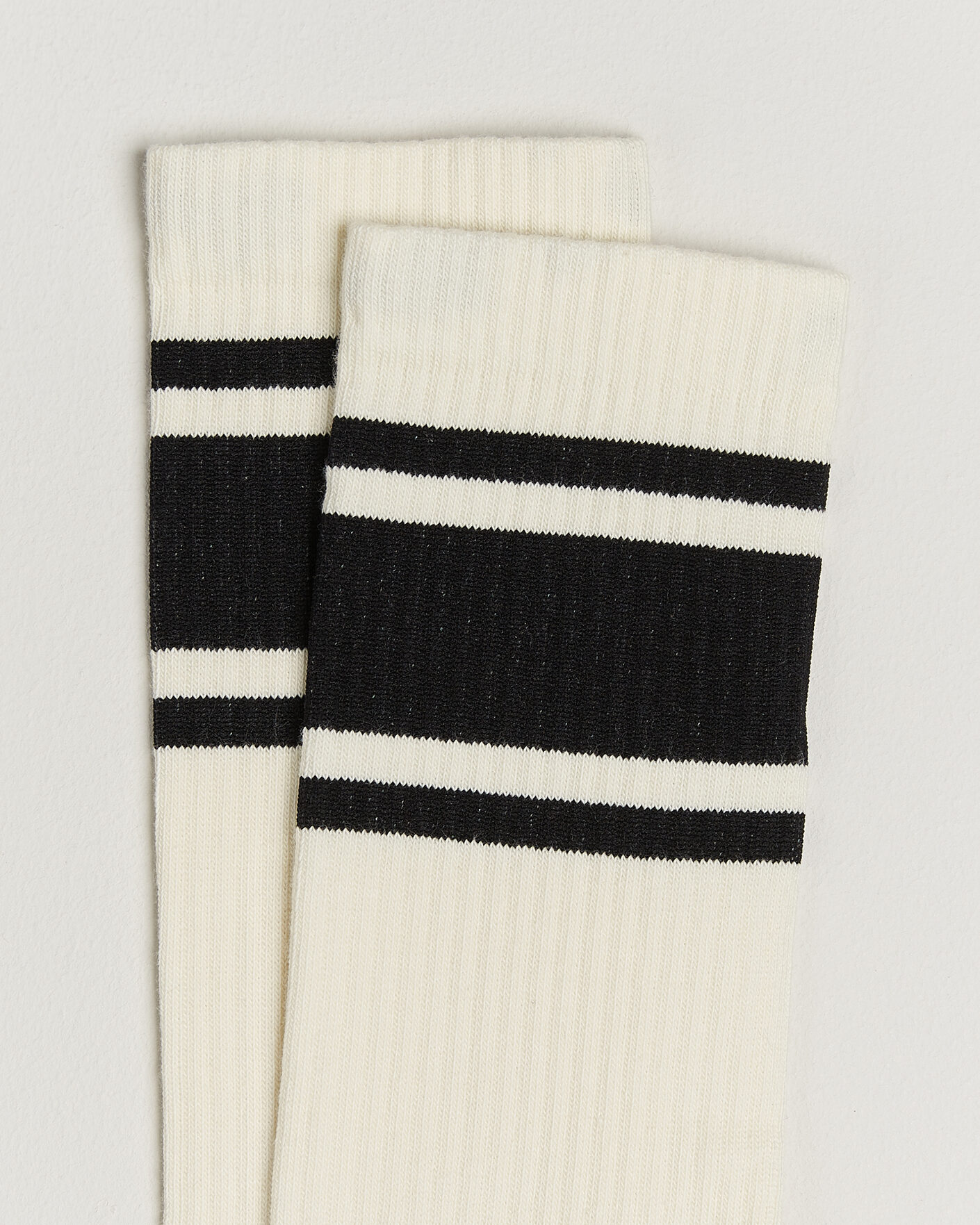 Mies | Alusvaatteet | Sweyd | Triple Stripe Cotton Socks White/Black