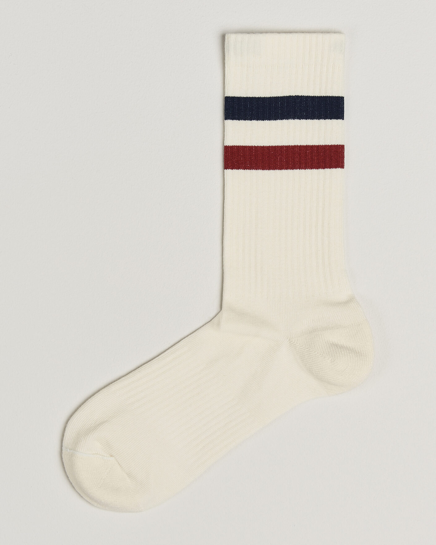 Mies | Alusvaatteet | Sweyd | Two Stripe Cotton Socks Navy/Red/White