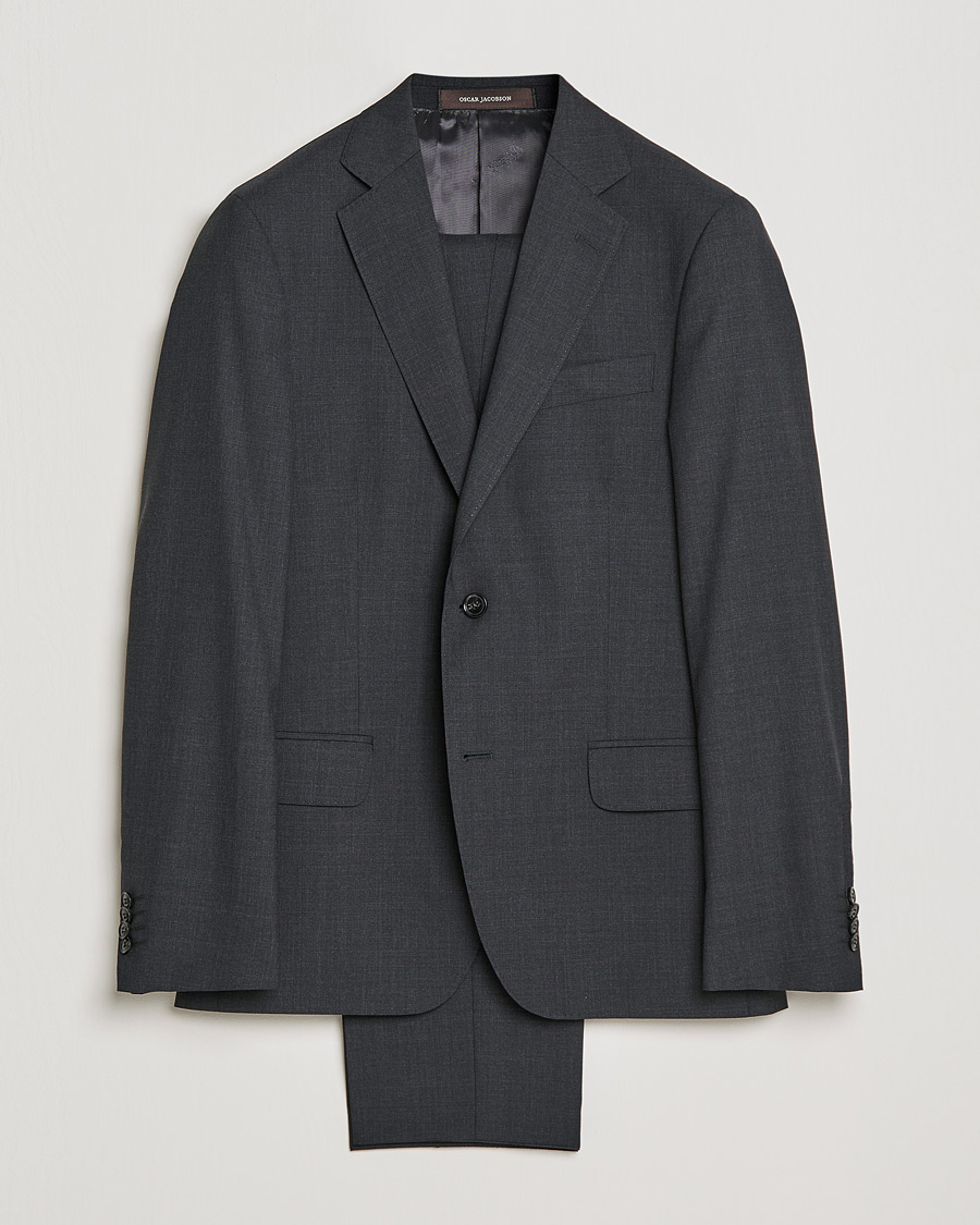 Miehet | Festive | Oscar Jacobson | Edmund Suit Super 120's Wool Grey
