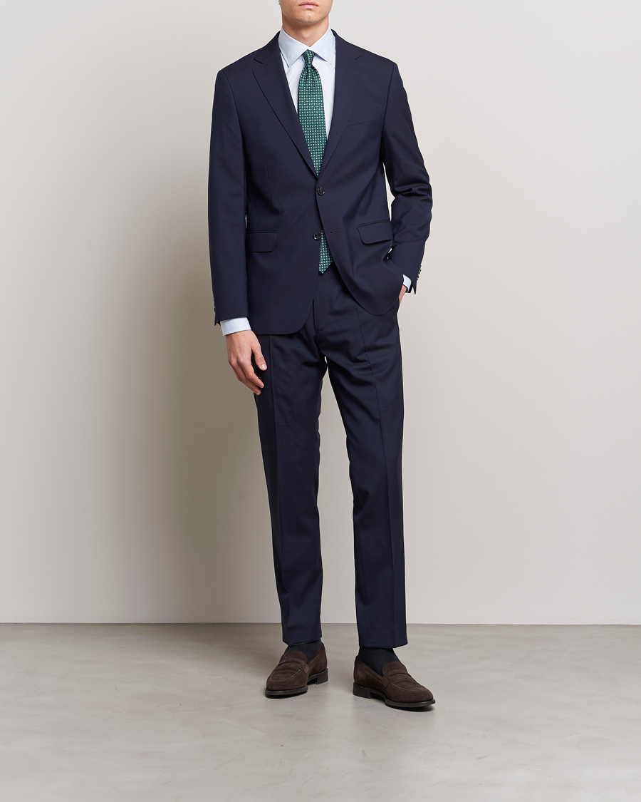 Men | Suits | Oscar Jacobson | Falk Wool Suit Blue