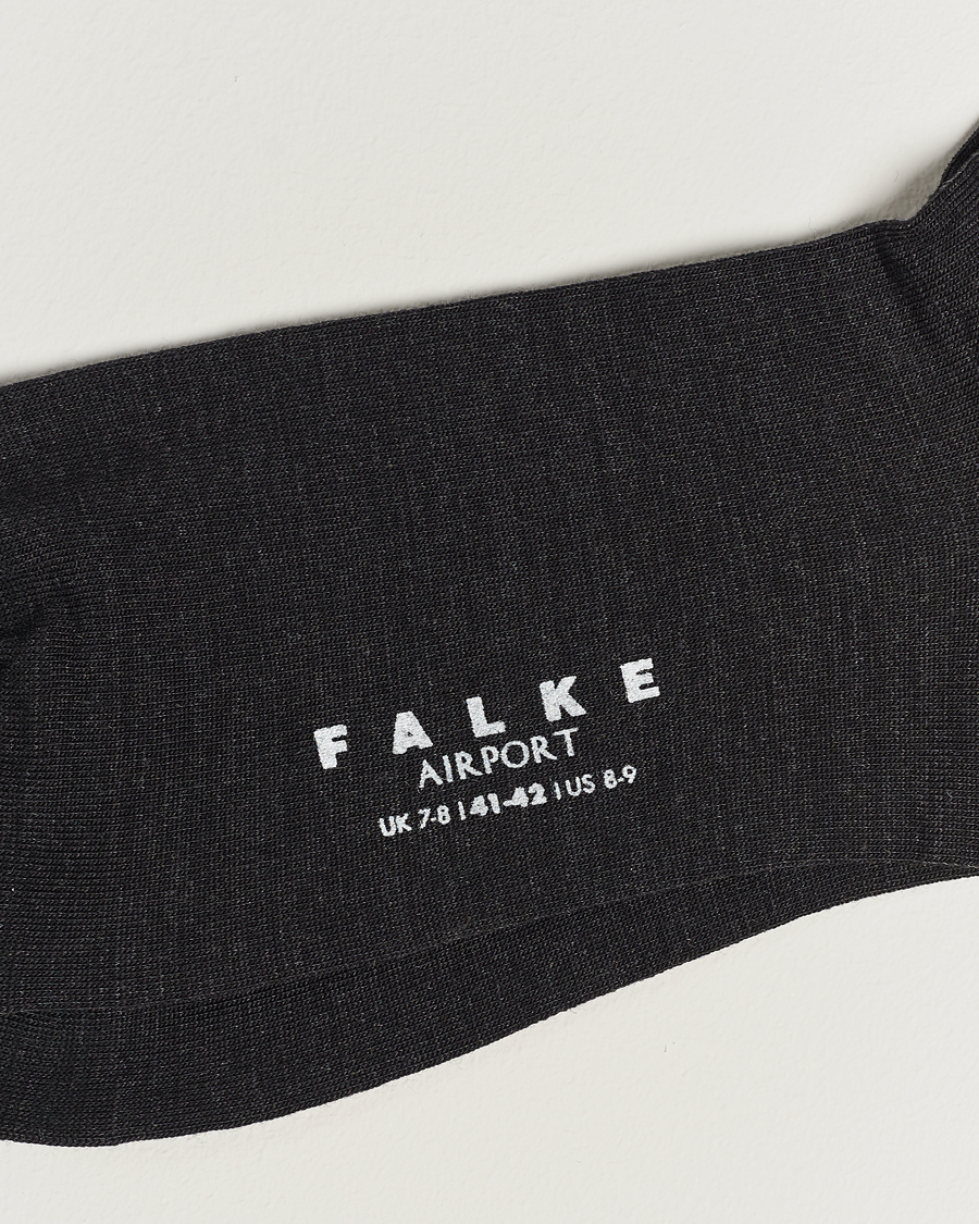 Mies | Varrelliset sukat | Falke | 3-pack Airport Socks Anthracite Melange
