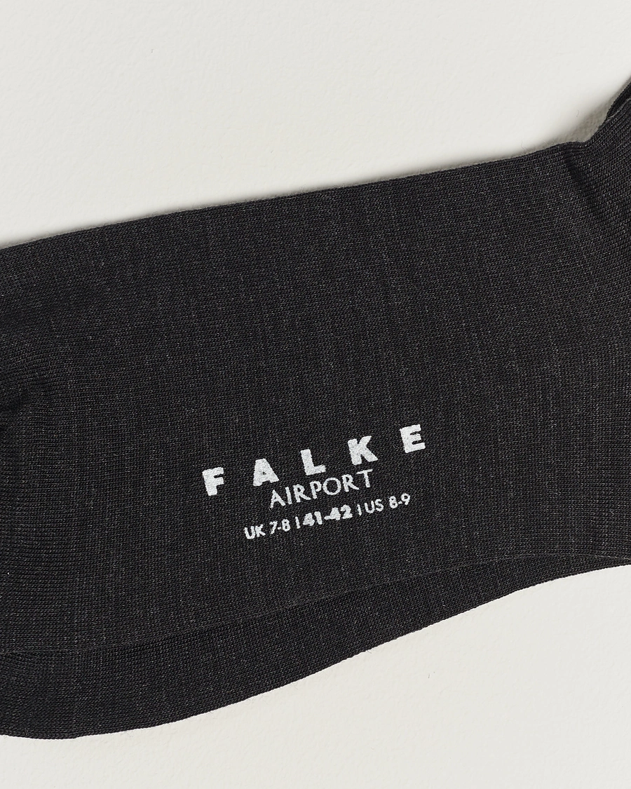 Mies | Alusvaatteet | Falke | 3-pack Airport Socks Anthracite Melange