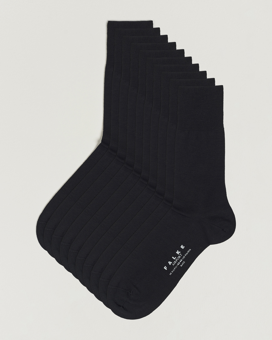 Mies | Alusvaatteet | Falke | 10-Pack Airport Socks Black