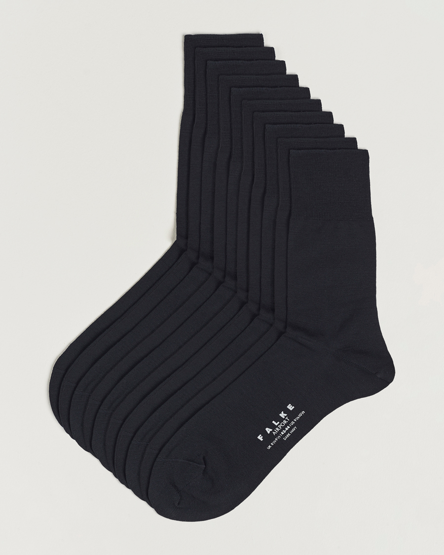 Mies |  | Falke | 10-Pack Airport Socks Dark Navy