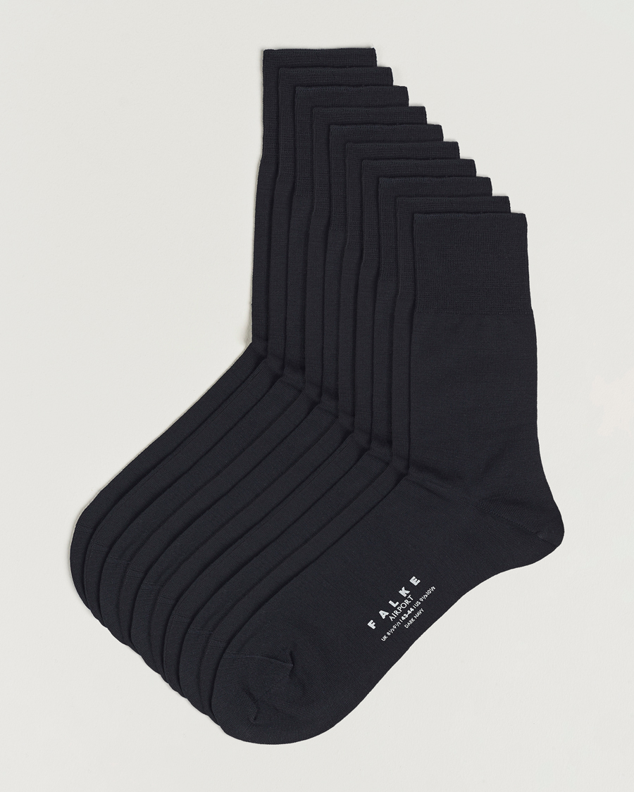 Mies | Alusvaatteet | Falke | 10-Pack Airport Socks Dark Navy