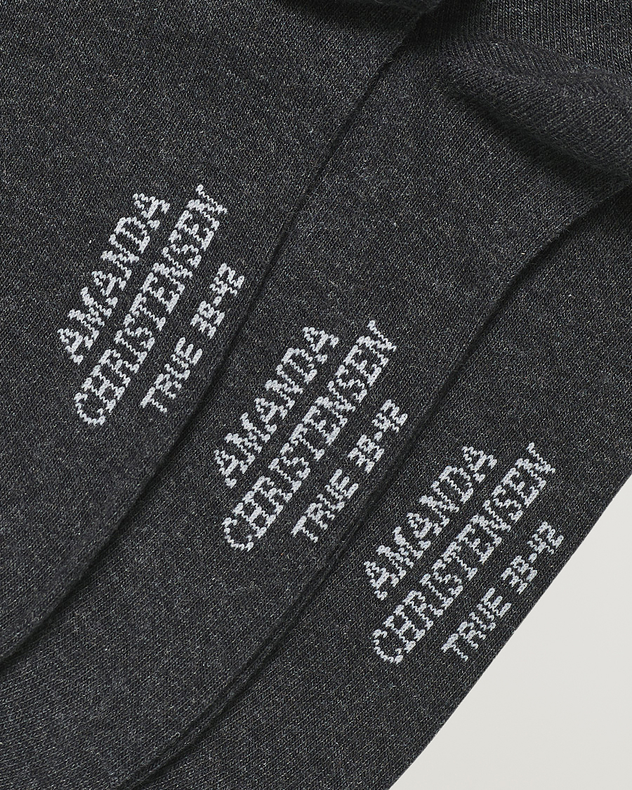 Mies | Alusvaatteet | Amanda Christensen | 6-Pack True Cotton Socks Antrachite Melange