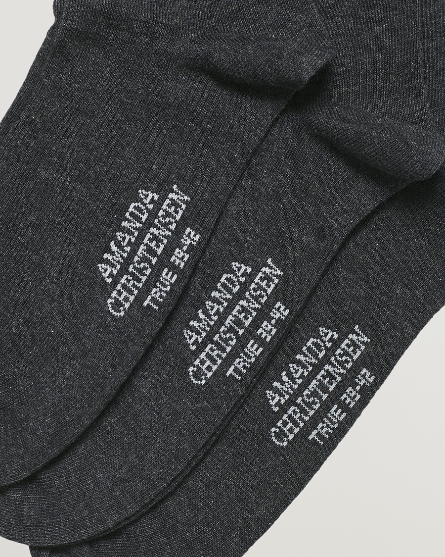 Mies | Varrelliset sukat | Amanda Christensen | 9-Pack True Cotton Socks Antrachite Melange