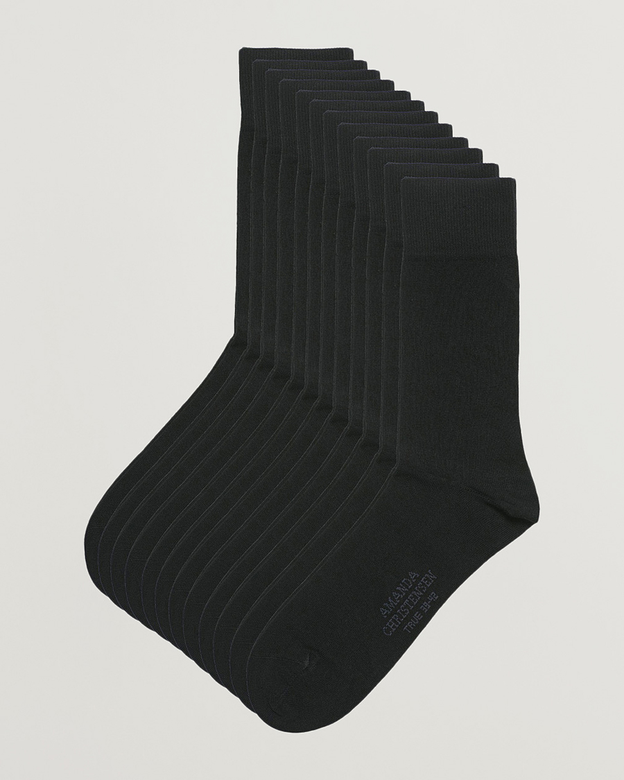 Miehet | Sukat | Amanda Christensen | 12-Pack True Cotton Socks Black
