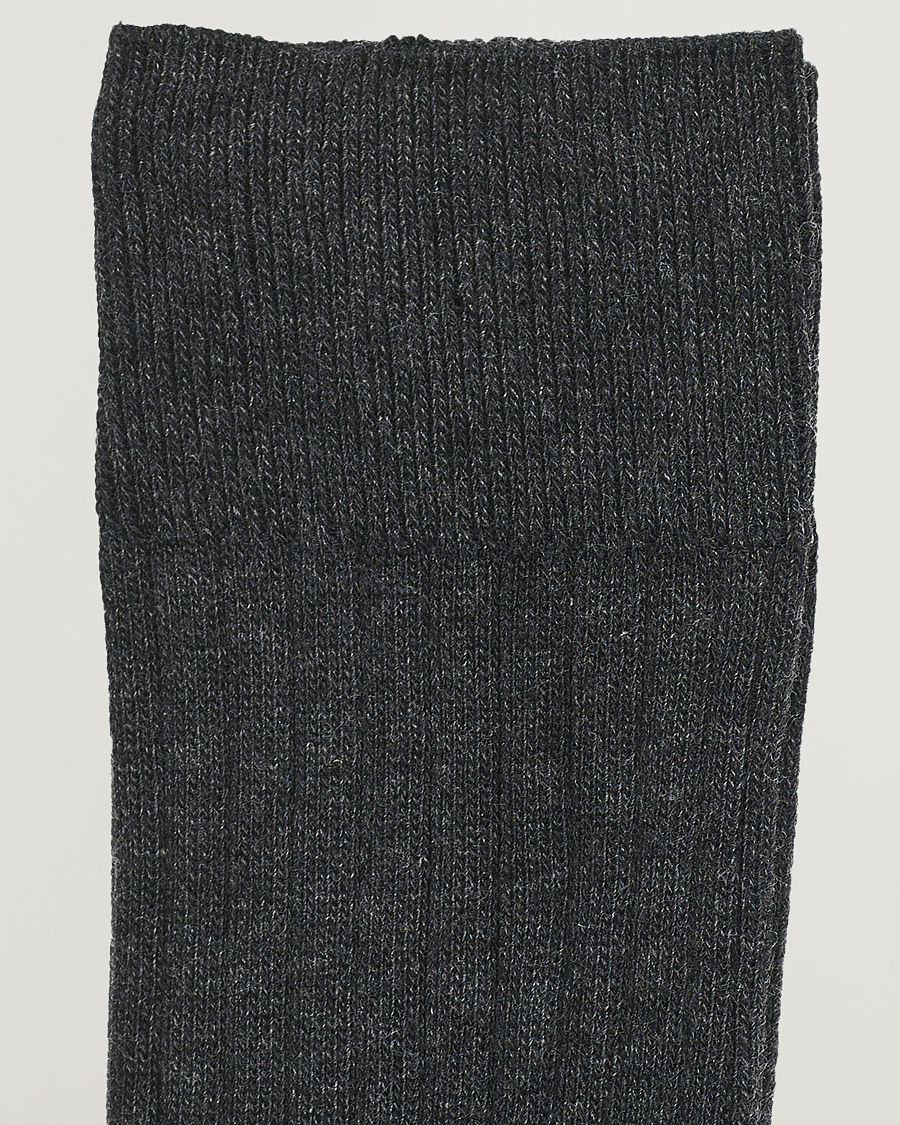 Mies |  | Amanda Christensen | 6-Pack True Cotton Ribbed Socks Antracite Melange