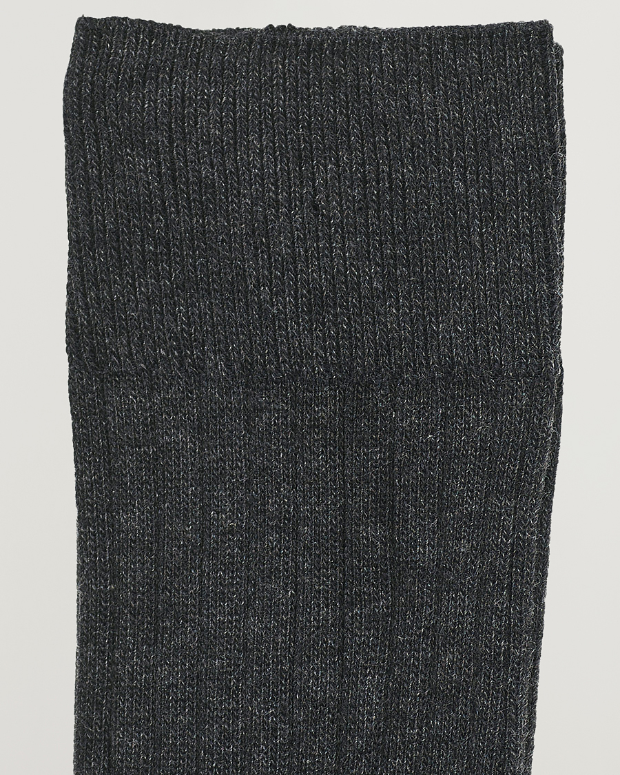 Mies | Alusvaatteet | Amanda Christensen | 6-Pack True Cotton Ribbed Socks Antracite Melange