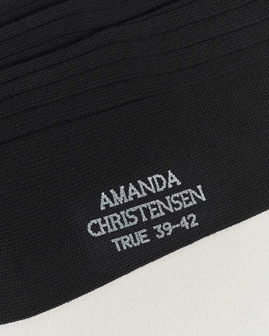 Mies | Alusvaatteet | Amanda Christensen | 9-Pack True Cotton Ribbed Socks Black