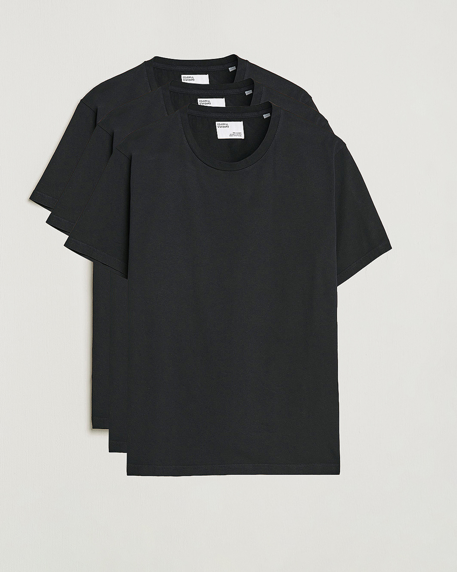 Mies | T-paidat | Colorful Standard | 3-Pack Classic Organic T-Shirt Deep Black