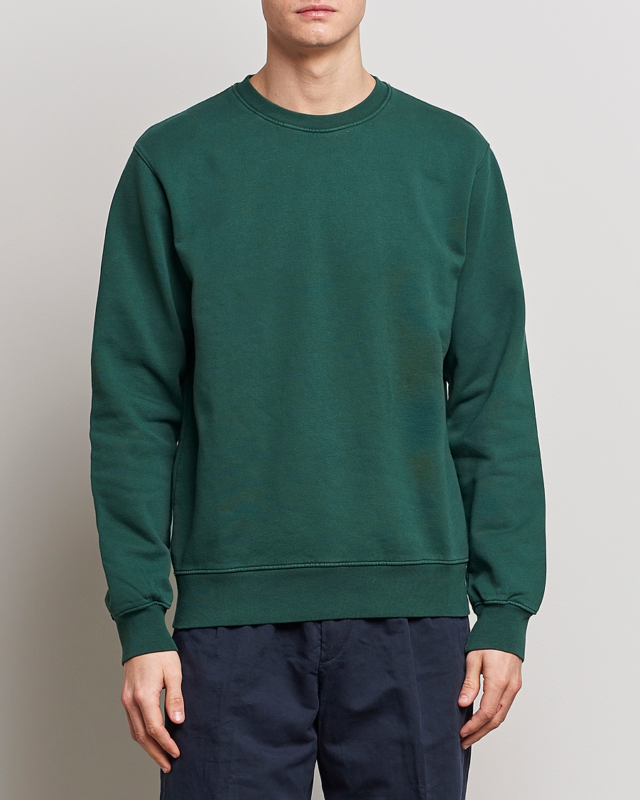 Mies | Collegepuserot | Colorful Standard | 2-Pack Classic Organic Crew Neck Sweat Navy Blue/Emerald Green