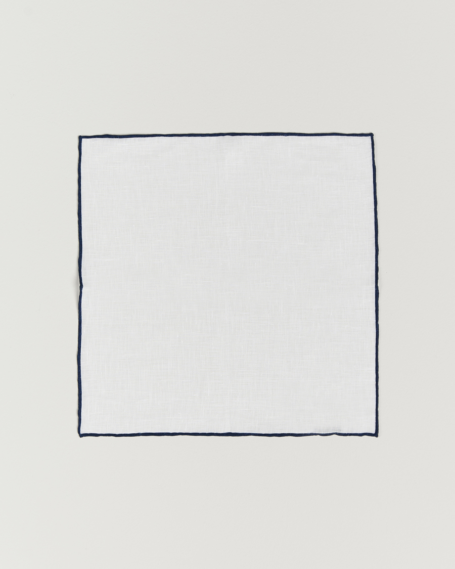 Mies | Solmiot | Amanda Christensen | Set Tie & Pocket Square Navy/White