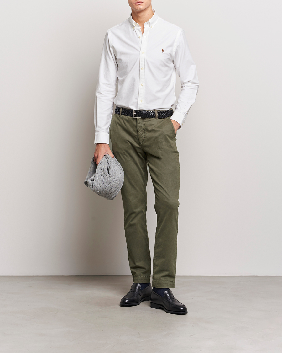 Mies | Kauluspaidat | Polo Ralph Lauren | 2-Pack Slim Fit Shirt Oxford White/Stripes Blue