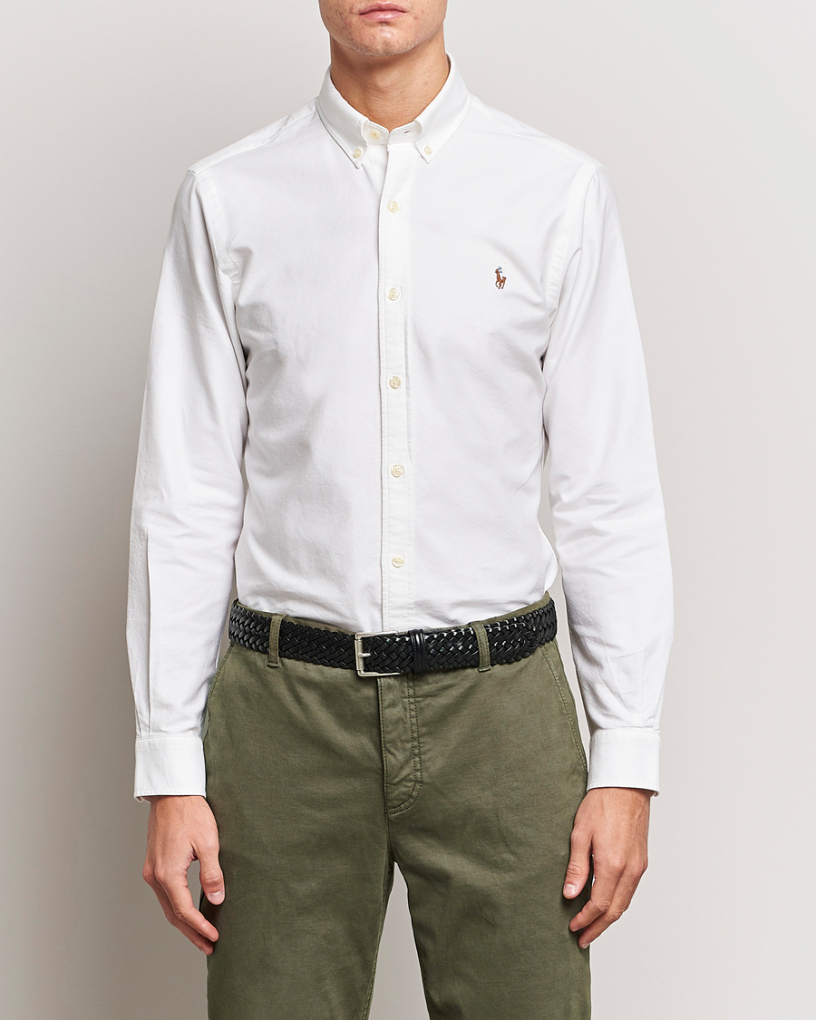 Mies | Kauluspaidat | Polo Ralph Lauren | 2-Pack Slim Fit Shirt Oxford White/Stripes Blue