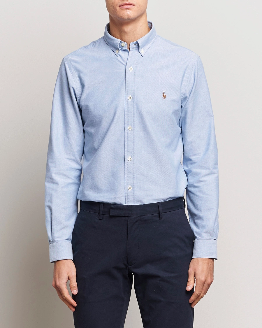 Mies | Kauluspaidat | Polo Ralph Lauren | 2-Pack Slim Fit Shirt Oxford White/Blue