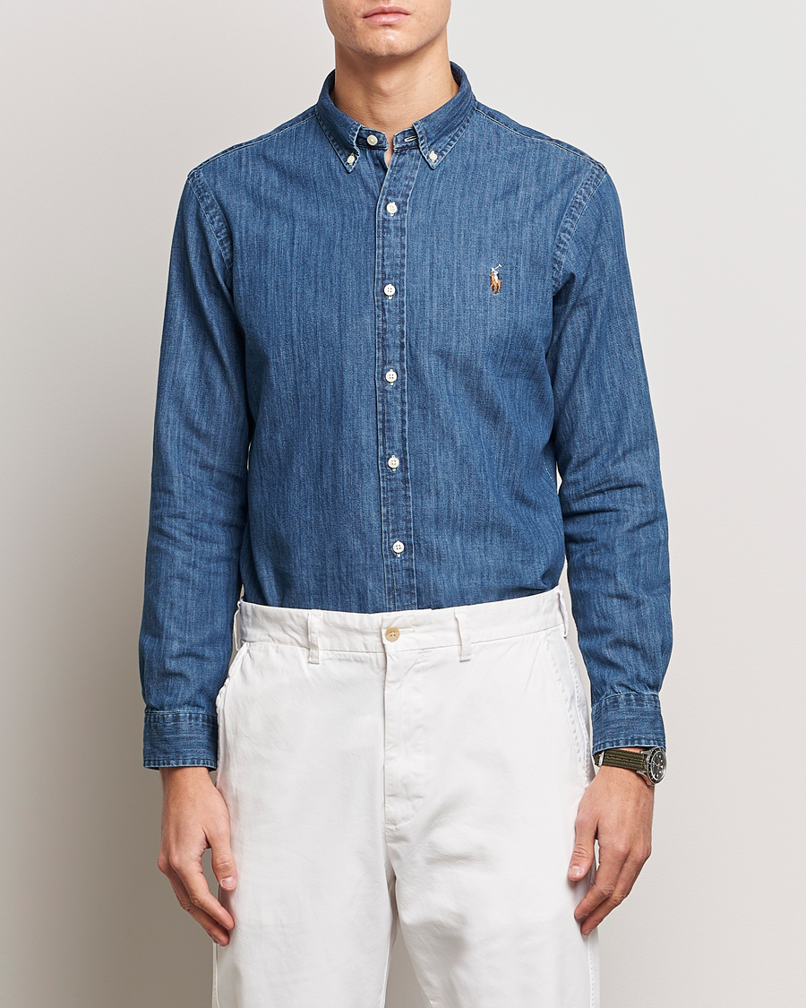 Mies | Kauluspaidat | Polo Ralph Lauren | 2-Pack Slim Fit Denim Shirt Washed/Dark Wash