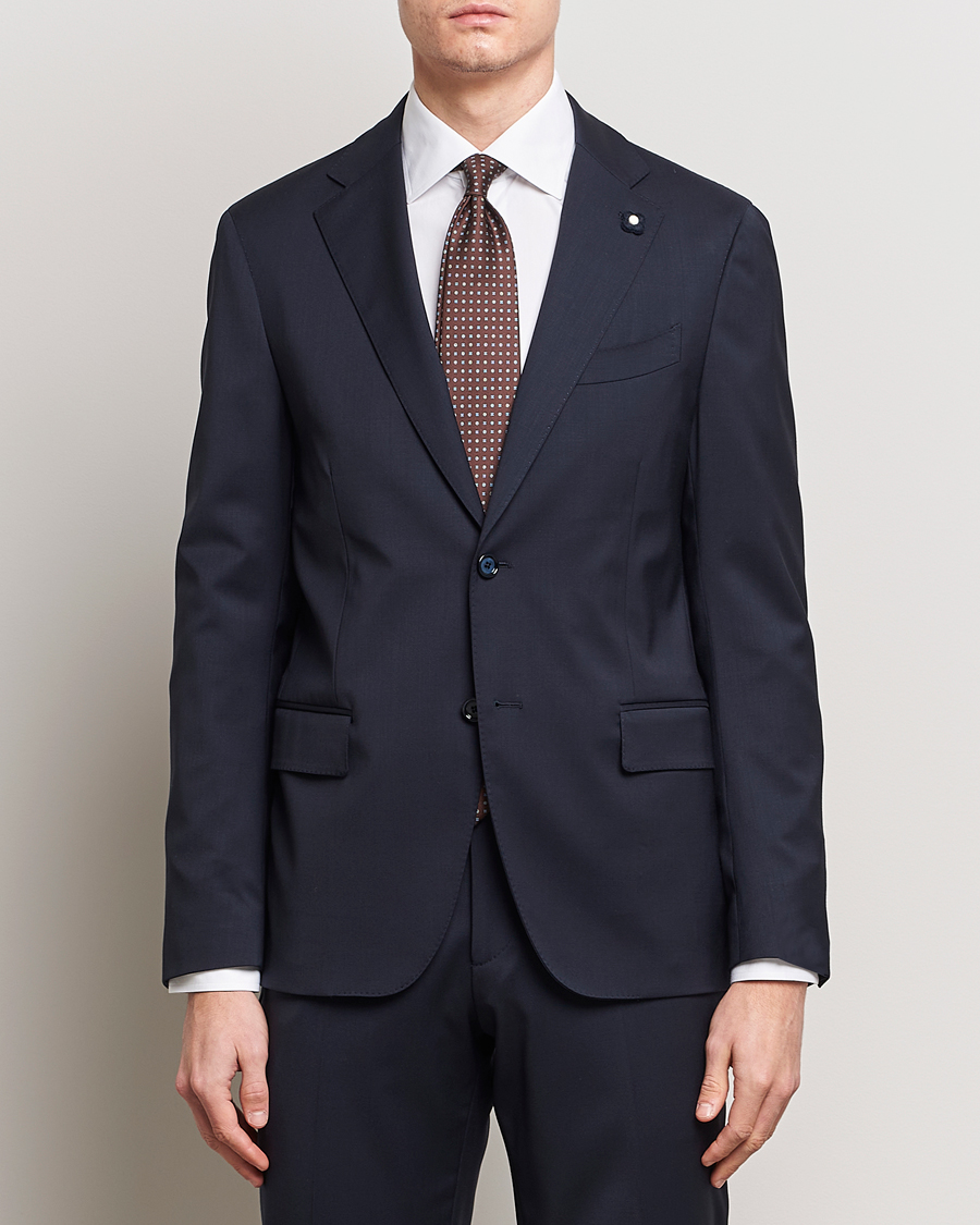 Mies | Puvut | Lardini | Wool Suit Navy