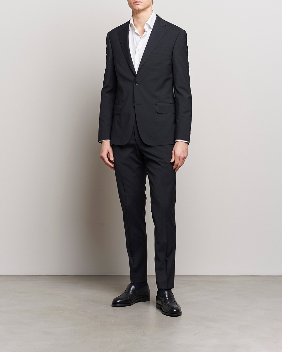 Mies | Puvut | Oscar Jacobson | Edmund Wool Stretch Suit Black