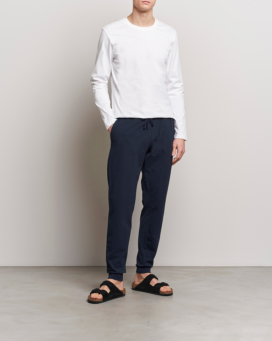 Mies | T-paidat | Bread & Boxers | 2-pack Long Sleeve T-Shirts White/Black