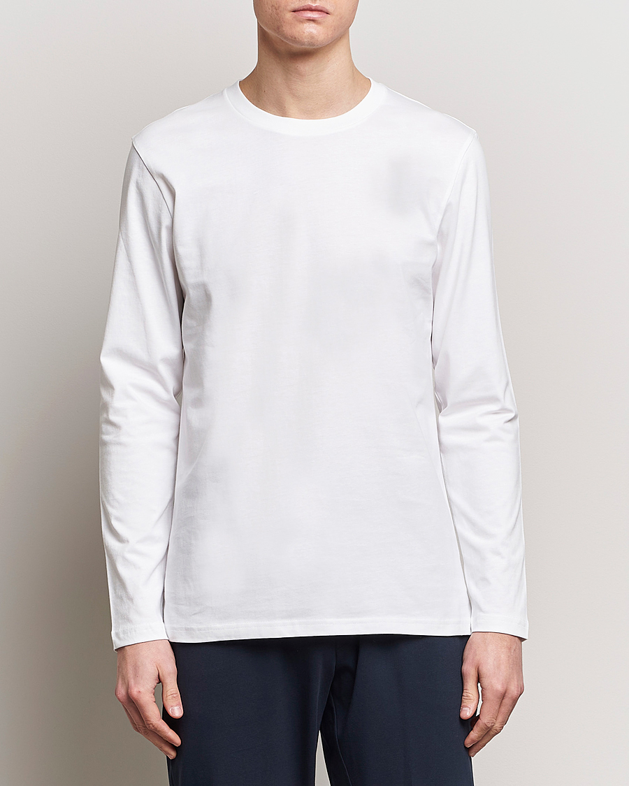 Mies | T-paidat | Bread & Boxers | 2-pack Long Sleeve T-Shirts White/Black