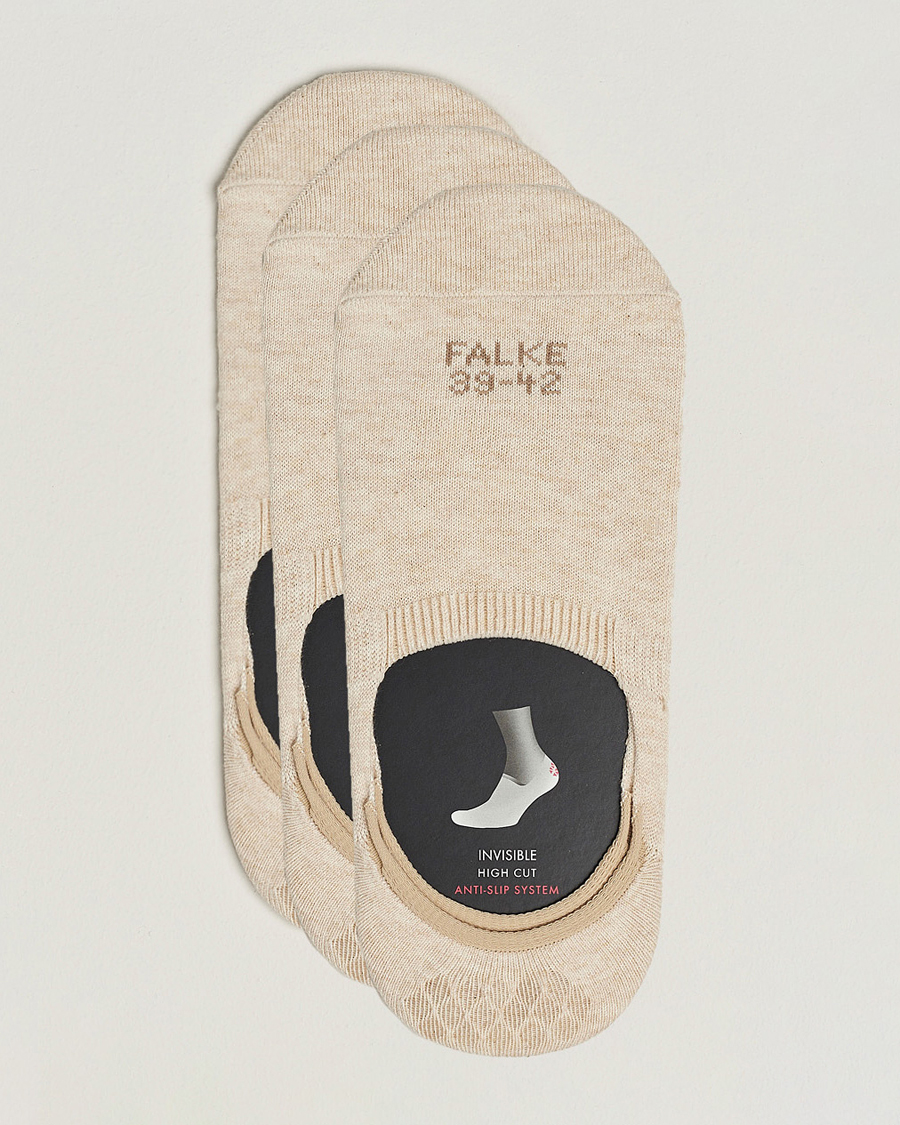 Mies | Alusvaatteet | Falke | 3-pack Casual High Cut Sneaker Socks Sand