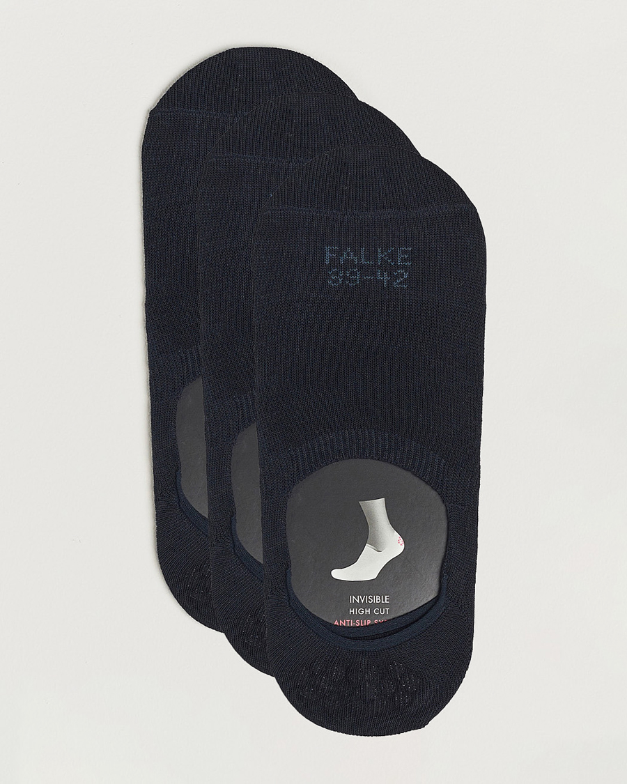 Mies | Alusvaatteet | Falke | 3-pack Casual High Cut Sneaker Socks Dark Navy