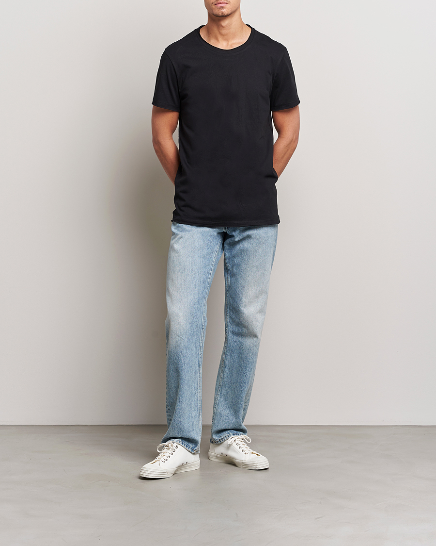 Mies | T-paidat | Bread & Boxers | 3-pack Crew Neck Relaxed Black
