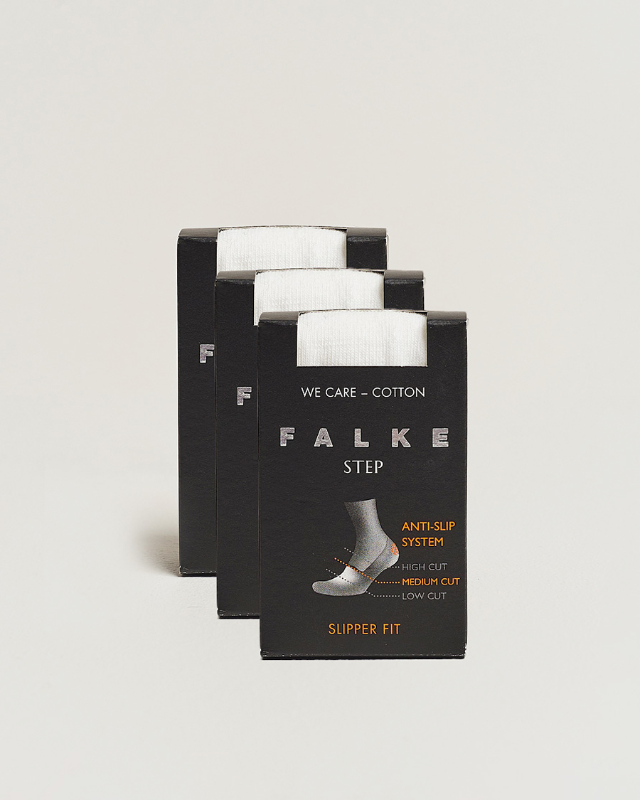 Mies | Alusvaatteet | Falke | 3-pack Step In Box Loafer Socks White