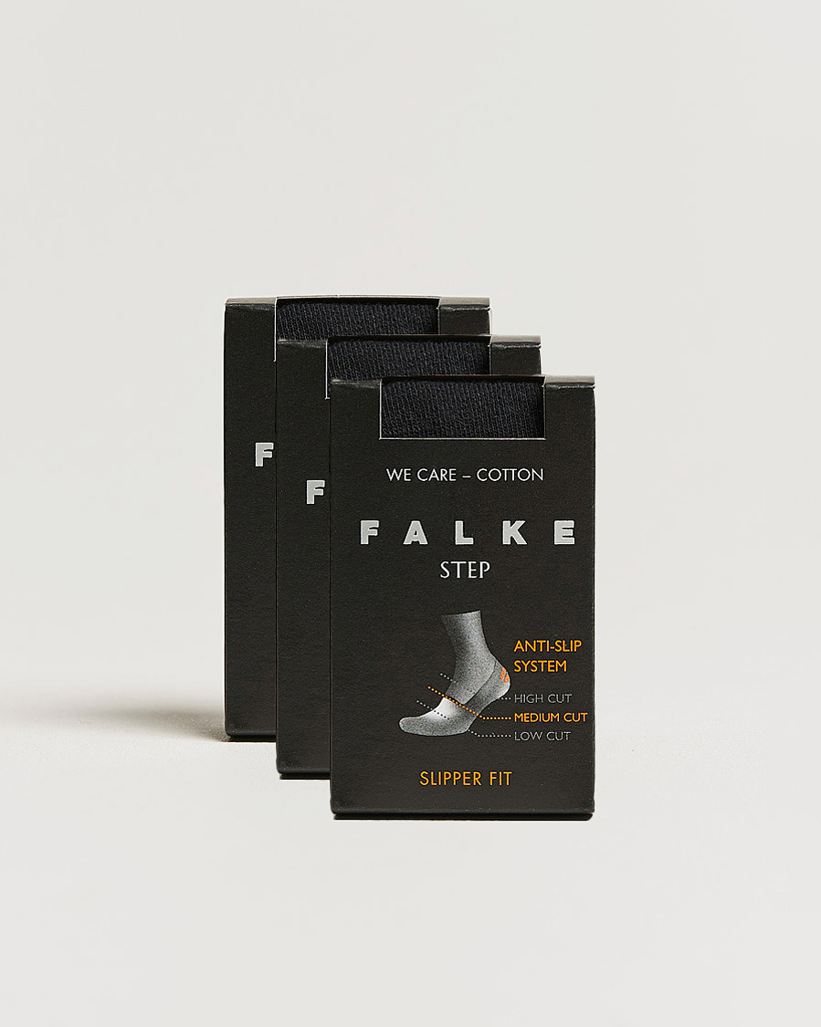Mies | Alusvaatteet | Falke | 3-pack Step In Box Loafer Socks Black