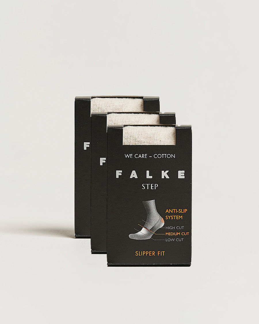 Mies | Alusvaatteet | Falke | 3-pack Step In Box Loafer Socks Nature